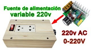 Fuente de alimentación variable 220V regulador de voltaje [upl. by Pryor599]