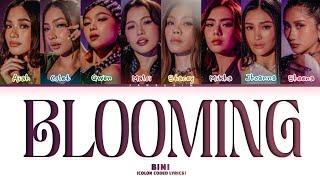 BINI Blooming Color Coded Lyrics [upl. by Oelc191]