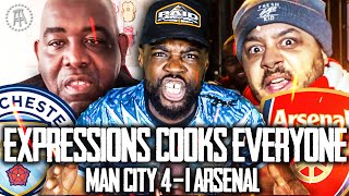 EXPRESSIONS COOKS EVERYONE 🤣 WE HAD IT ALL IN OUR HANDS Man City 41 Arsenal EXPRESSIONS REACTS [upl. by Uok]