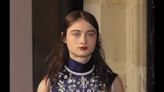 Raffey CASSIDY walking the runway  Miu Miu Paris fashion show  30 june 2018  juin [upl. by Aldarcy182]