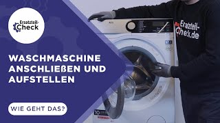 Waschmaschine anschließen und aufstellen ⚙ Wie geht das [upl. by Rusel]