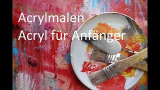 Acrylmalen  einfaches Acrylbild für Anfänger  easy acrylic painting for Anfänger [upl. by Yznel732]