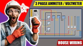 3 Phase Voltmeter amp Ammeter Connection  Voltmeter amp Ammeter Connection Diagram [upl. by Foster164]