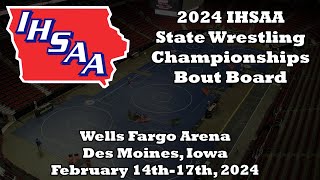 Session 4  2024 IHSAA State Wrestling Championships  Class 2A  Bout Board [upl. by Reisch]