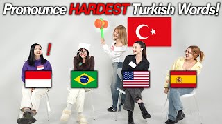 People Try To Pronounce The HARDEST Words In TURKISH l Indonesia USA Brazil Spain Turkey [upl. by Balthazar629]