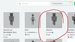 How to get new blocky avatar free on roblox Steven avatar in roblox [upl. by Brande]