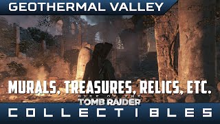 Rise of the Tomb Raider  Geothermal Valley Relics Strongboxes Murals Crypts [upl. by Letisha]