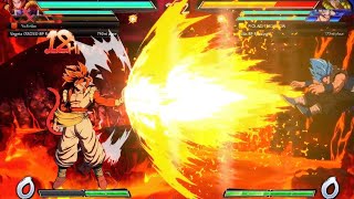 DRAGONBALL FighterZ SS4 Gogeta SSB Gogeta Capt Ginyu vs SSB Gogeta Vegito Adult Gohan [upl. by Hilliard301]