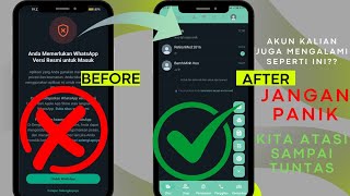 WhatsApp terkena peringatan pakai Aplikasi resmi  tidak bisa masuklogin WhatsApp Mod 2024 [upl. by Ibrahim]