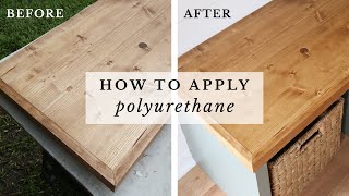 How to Apply Polyurethane to Wood  Easy Guide to Finishing Wood with Polyurethane [upl. by Hagen35]