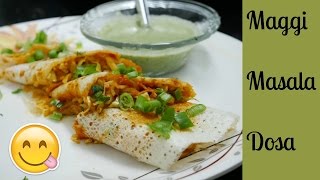 Maggi Masala Dosa  Street Style Dosa At Home 😋 [upl. by Hall]