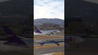 Emergency Landing FedEx Air Boeing 777 at La Aurora Airport shorts [upl. by Yngad]