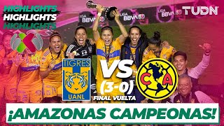 HIGHLIGHTS  Tigres 3vs0 América  AP2023Final vuelta  Liga Mx Femenil [upl. by Vasileior]