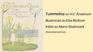 Ljudbok med text  Tummelisa av HC Andersen  Lär dig svenska svenskamedmarie [upl. by Yerhcaz]