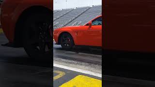 Dodge Demon On Slicks Launch [upl. by Etteroma]