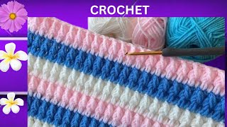 How to make very easy Crochet Pattern Blanket Crochet Tutorial  beginners  Loop2loopw1y [upl. by Aikem]