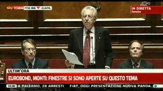 Monti contestato dalla Lega in Senato 141211 [upl. by Yecad884]