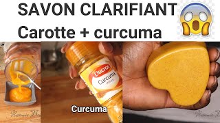 SAVON CLARIFIANT ANTI BOUTONS ET TACHES AU CURCUMA CAROTTE  CITRON [upl. by Rebhun461]