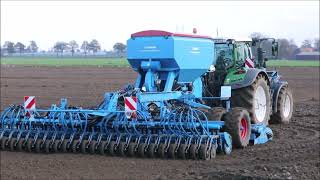 Fendt 724 mit Lemken CompactSolitair 9 bei der Aussaat [upl. by Skilken]