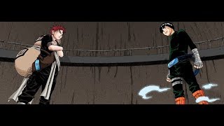 ROCK LEE VS GAARA ENGLISH SUB [upl. by Atiuqram]