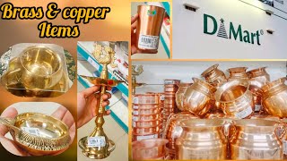 Brass amp Copper items with prices part  2  Dmart shopping [upl. by Ynafit]