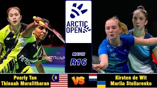 Pearly TanThinaah Muralitharan vs Kirsten de WitStoliarenko  Arctic Open 2024 Badminton  R16 [upl. by Fallon903]