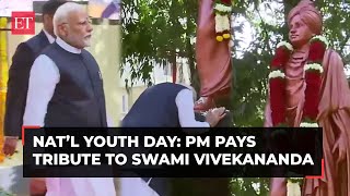 National Youth Day PM Modi pays tribute to Swami Vivekananda on his birth anniversary [upl. by Webber]