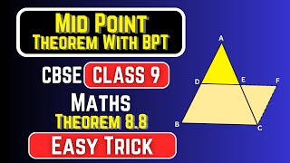 Midpoint Theorem  Quadrilateral Class 9  Maths  CBSE 202425 [upl. by Winebaum3]