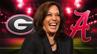 Kamala Harris plans INSANE STUNT that will BACKFIRE at Georgia vs Alabama football game [upl. by Drofliw]