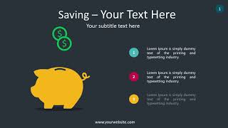 Saving Infographic  Animated PowerPoint Template [upl. by Darrick]