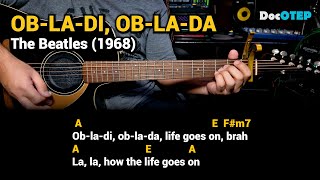 ObLaDi ObLaDa  The Beatles 1968 Easy Guitar Chords Tutorial with Lyrics [upl. by Zebe]