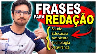 CITAÇÕES NOTA 1000 PARA REDAÇÃO DO ENEM  5 Temas de Redação [upl. by Trudey346]