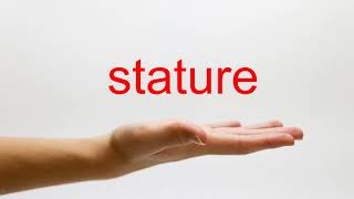 How to Pronounce stature  American English [upl. by Rahsab]