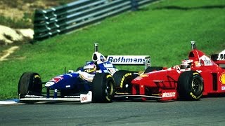 1997 European GP Jerez  SchumacherVilleneuve crash [upl. by Supple]