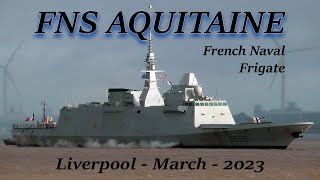 French Naval Frigate Aquitaine Visits Liverpool [upl. by Llerrat]