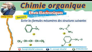 Formes limites ou formes de résonance de quelques molécules exercice 6 [upl. by Lanod]