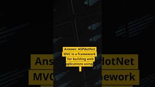 What is ASPdotNet MVC DotNet Interview Question 28 of 100 [upl. by Osner631]