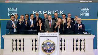 Barrick NYSE GOLD Rings The Closing Bell® [upl. by Enixam]