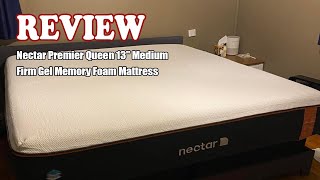 Review Nectar Premier Queen 13quot Medium Firm Gel Memory Foam Mattress 2024 [upl. by Wesley161]