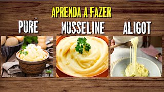 COMO FAZER PURÊ MUSSELINE E ALIGOT [upl. by Nive]