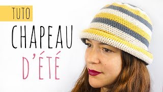 TUTO CROCHET COMMENT FAIRE UN CHAPEAU Dété BY DIYCROCHETMANIA 👒 [upl. by Htnamas]