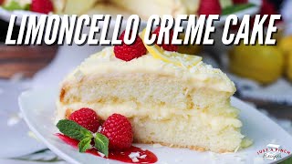 How to Make Limoncello Creme Cake with Homemade Lemon Curd [upl. by Elazaro]