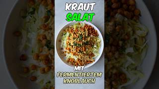 Krautsalat mit fermentiertem Knoblauch rezept vegan sauerkraut [upl. by Bartholemy]