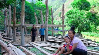 The Process of Dismantling Old Wooden Houses of Poor Families  Farmers Life [upl. by Ahtaga594]