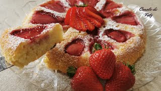 TORTA Di FRAGOLE 🍓 IN PADELLA  LA FAI IN 5 MINUTE RICETTA FACILE [upl. by Ameluz388]