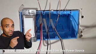 How to Install Two Light Switches from One Power Source line [upl. by Rich]