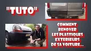 quotTUTOquot Comment Rénover Les PareChocs Les Plastiques Extérieurs De Sa Voiture [upl. by Llezniuq719]