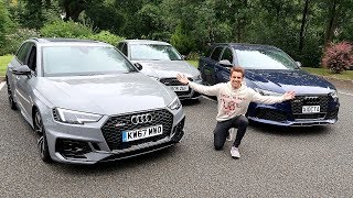 AUDI RS3 VS RS4 VS RS6 FACE OFF [upl. by Dihahs917]