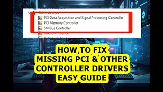 Fix PCI Data Acquisition amp Signal Processing Controller  SM Bus amp PCI Memory Controller Drivers [upl. by Wystand401]