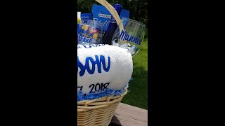 Dollar Tree Personalized Wine Glass With Cricut Maker And HTV [upl. by Knute374]